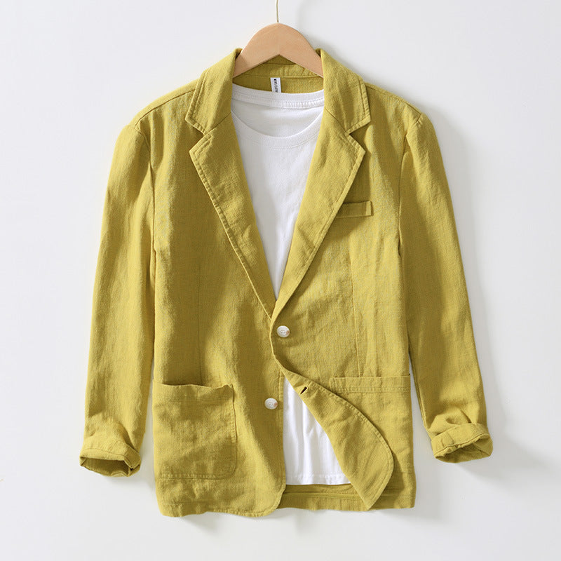 Variant image for Stijlvolle Heren Blazer van Katoen-Linnenmix met Ontspannen Pasvorm | Ideaal voor Lente en Zomer-1