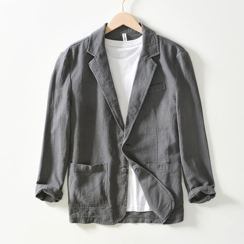 Variant image for Stijlvolle Heren Blazer van Katoen-Linnenmix met Ontspannen Pasvorm | Ideaal voor Lente en Zomer-5