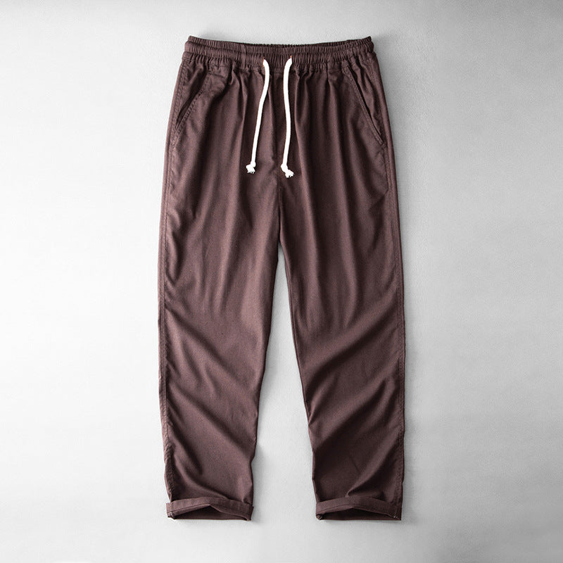 Variant image for Stijlvolle Linnenmix Herenbroek met Elastische Taille | Rechte Pasvorm, Ademend, Ideaal voor Zomer-17
