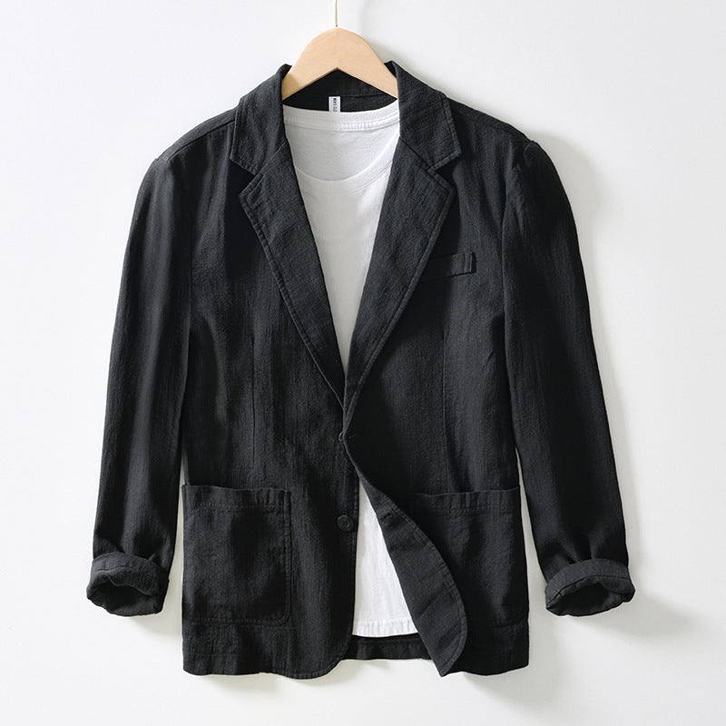 Variant image for Stijlvolle Heren Blazer van Katoen-Linnenmix met Ontspannen Pasvorm | Ideaal voor Lente en Zomer-13