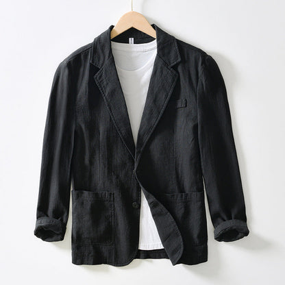 Variant image for Stijlvolle Heren Blazer van Katoen-Linnenmix met Ontspannen Pasvorm | Ideaal voor Lente en Zomer-13