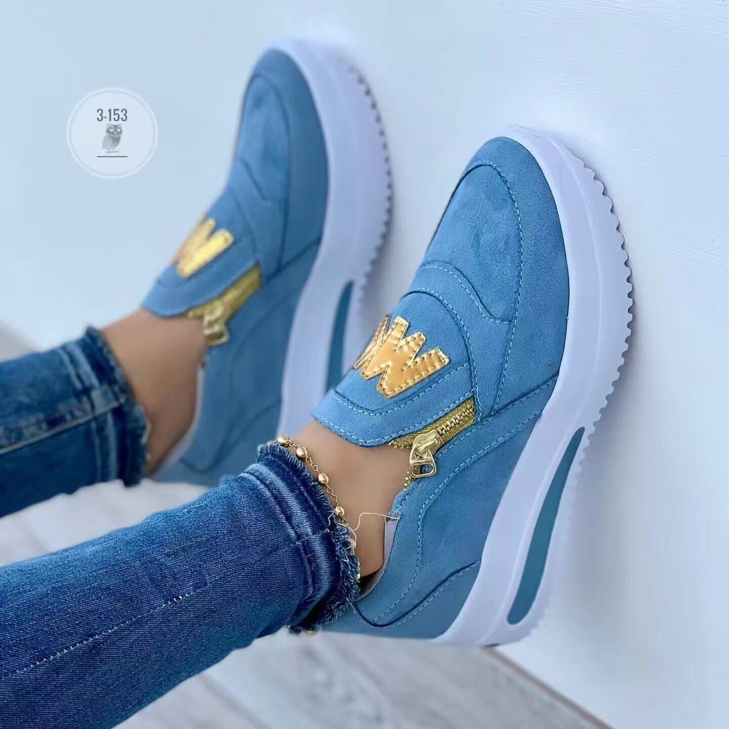 Variant image for Stijlvolle Dames Sneakers met Suède Details en Dikke Rubberzool | Casual Schoenen voor Dagelijks Gebruik-10