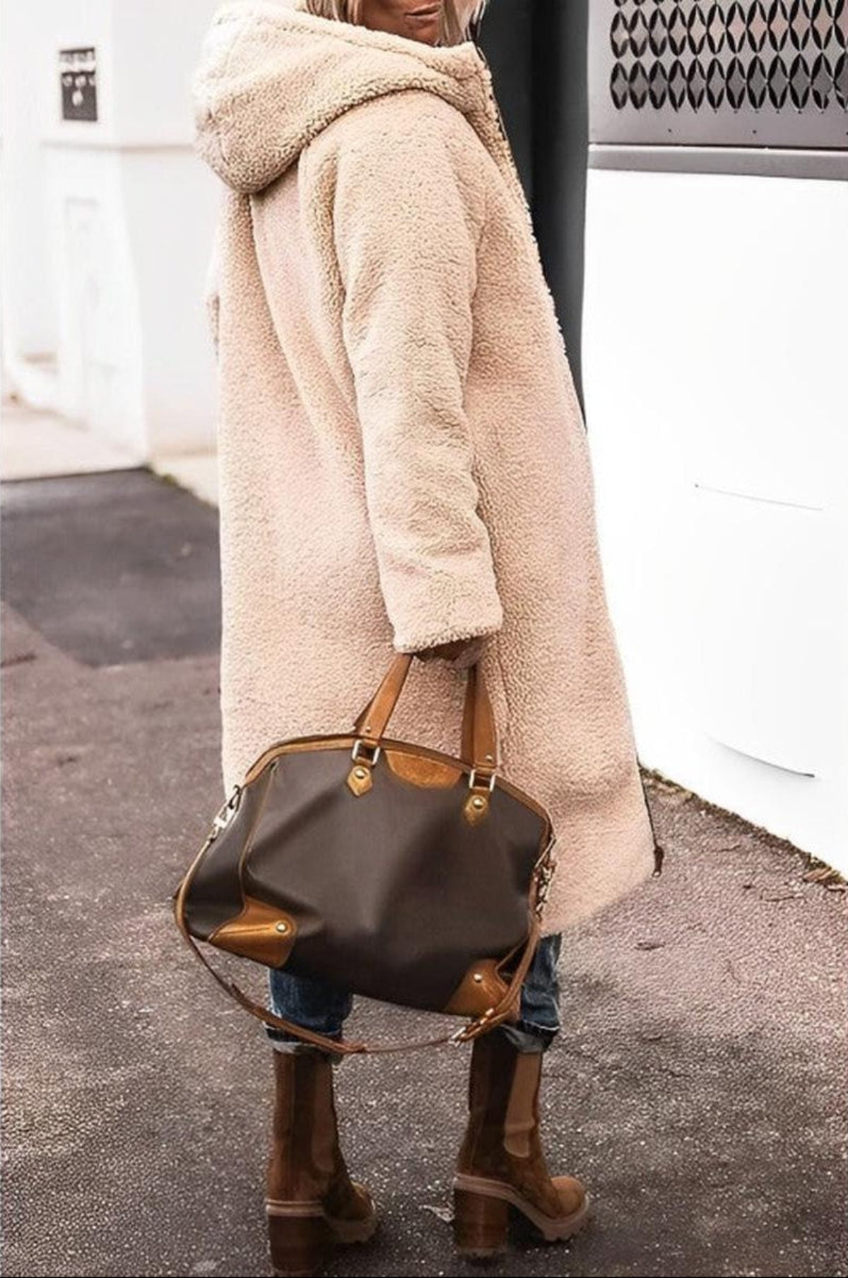Omkeerbare Lange Dames Jas Winter | Teddy Voering 7