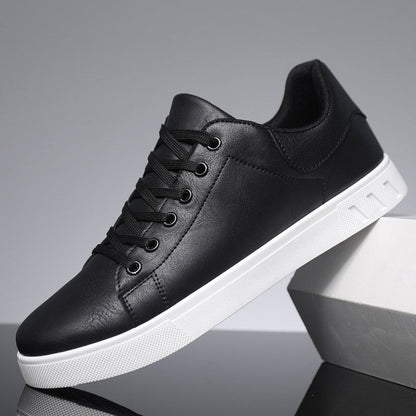 Stijlvolle Lederen Sneakers Heren | Ondersteunende Pasvorm, Casual Low-Top, Witte Sneakers-4