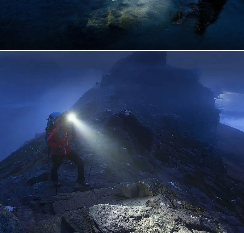 Oplaadbare Hoofdlamp 2000 Lumen | Waterdichte Avontuurlijke Verlichting 3