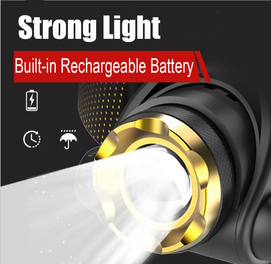 Oplaadbare Hoofdlamp 990000LM | Tactische LED Hoofdlamp 4