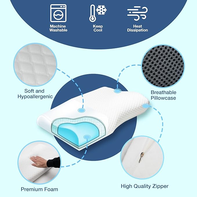OrthoCloud | Ergonomisch Anti-Snurk Kussen met Traagschuim 3