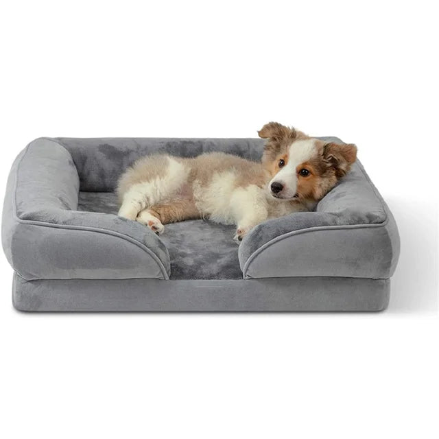 Orthopedisch Hondenbed Grijs | Comfortabele Hondenbank 0
