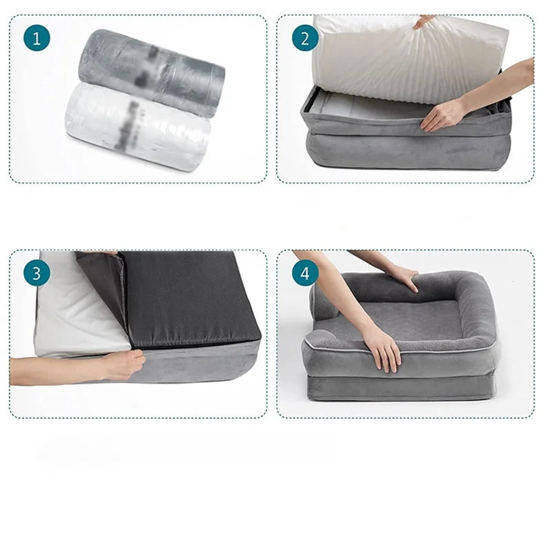 Orthopedisch Hondenbed Grijs | Comfortabele Hondenbank 1