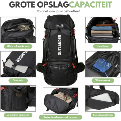 OutdoorHaven | Trekkingrugzak 60L Waterdicht 4
