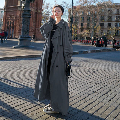Oversized Dames Trenchcoat | Klassiek Dubbelrijig Design 1