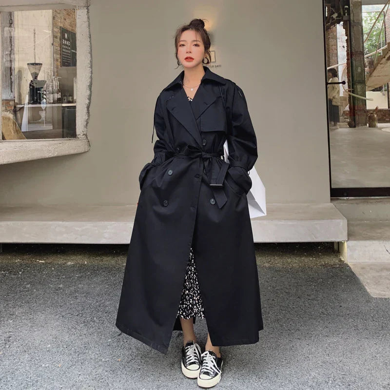 Oversized Dames Trenchcoat | Klassiek Dubbelrijig Design 8