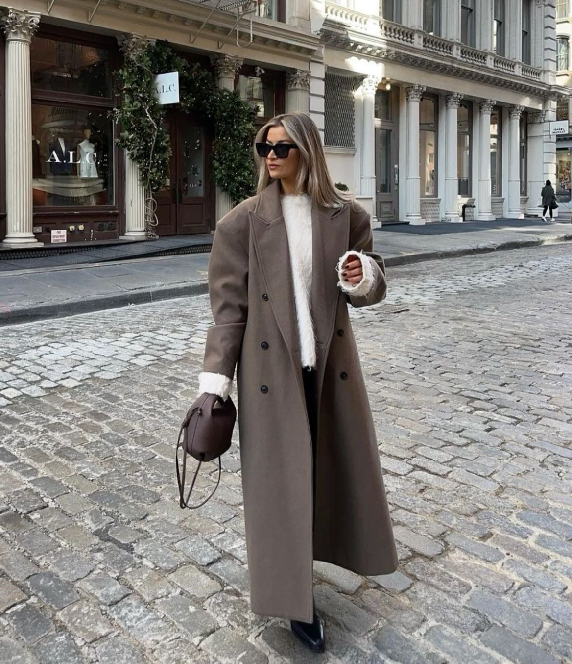 Oversized Damesjas | Lange Trenchcoat met Reverskraag 0