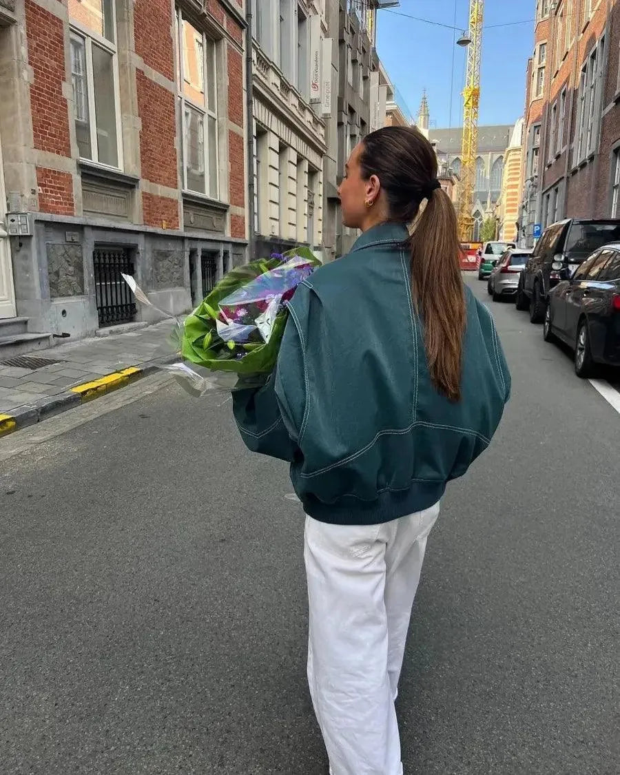 Oversized Leren Jas | Dames Casual Jas Zwart 5