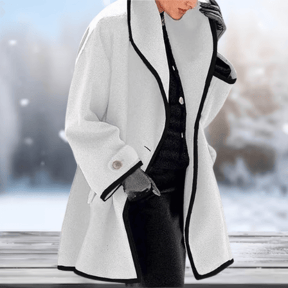 Retro Wolachtige Damesjas | Lange Dames Jas Winter 1