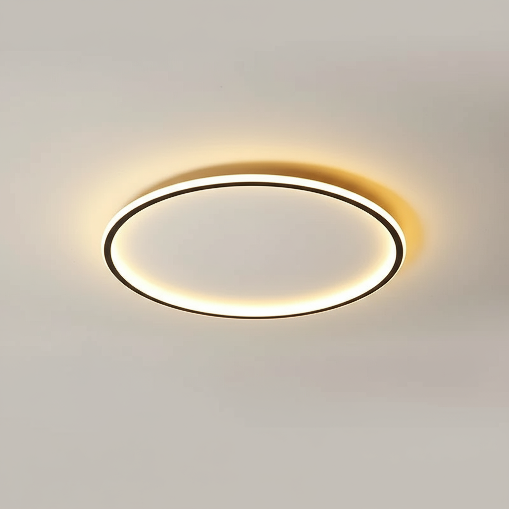 Ronde Zwarte LED Plafondlamp | Scandinavisch Design 1