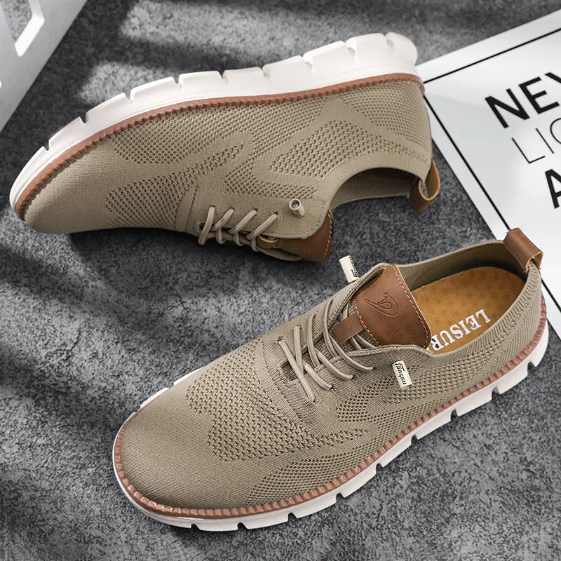 Ademende Mesh Sneakers voor Heren | Lichtgewicht Lage Top Trainers met Rubberen Zool voor Casual Gebruik-2