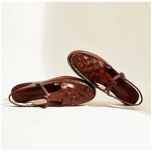 Stijlvolle Heren Sandalen met Geweven Bovenwerk en Verstelbare Gesp | Ideaal voor Zomer en Casual Gelegenheden-1