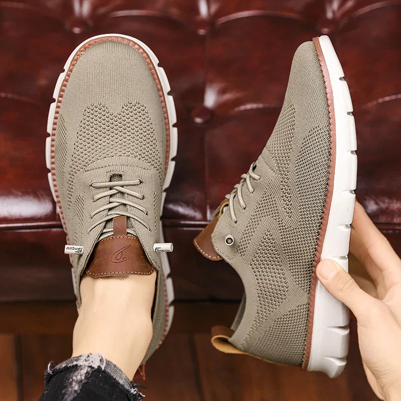 Ademende Mesh Sneakers voor Heren | Lichtgewicht Lage Top Trainers met Rubberen Zool voor Casual Gebruik-3