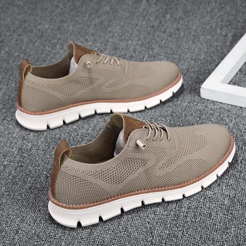 Ademende Mesh Sneakers voor Heren | Lichtgewicht Lage Top Trainers met Rubberen Zool voor Casual Gebruik-5
