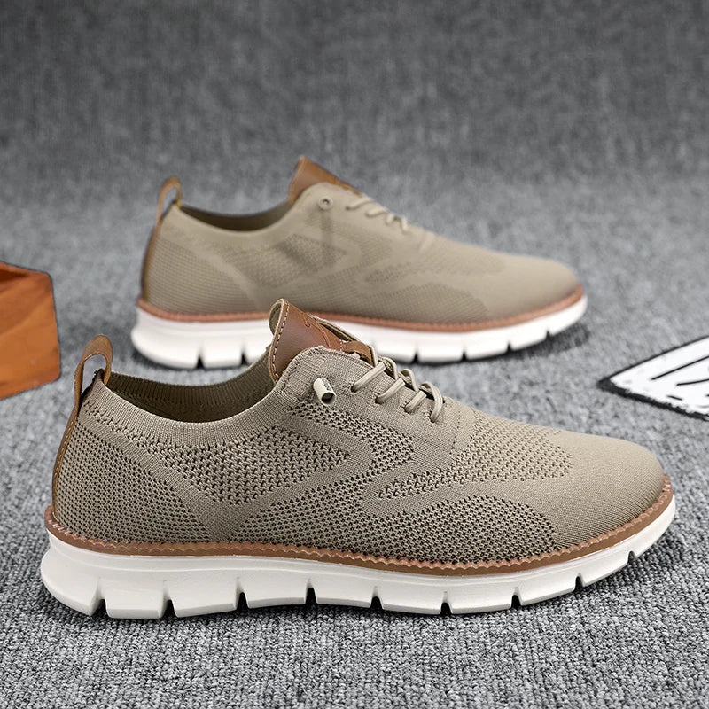 Ademende Mesh Sneakers voor Heren | Lichtgewicht Lage Top Trainers met Rubberen Zool voor Casual Gebruik-4