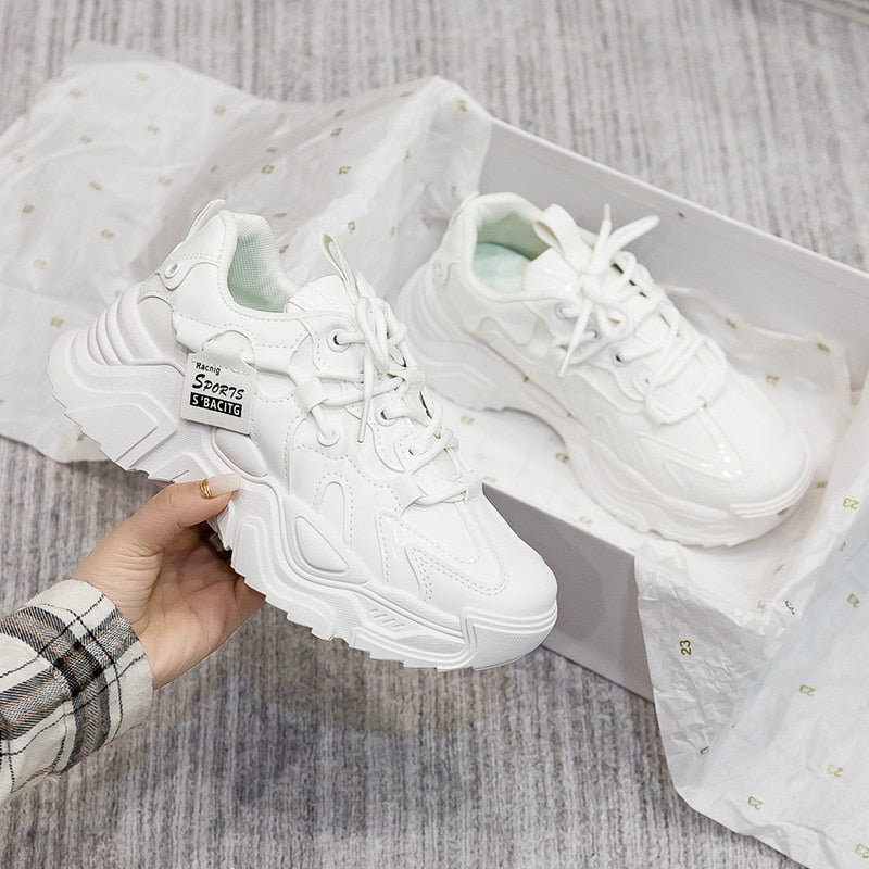Variant image for Trendy Dames Sneakers met Dikke Zool en Veterontwerp | Lichtgewicht Casual Schoenen voor Every Day Style-7