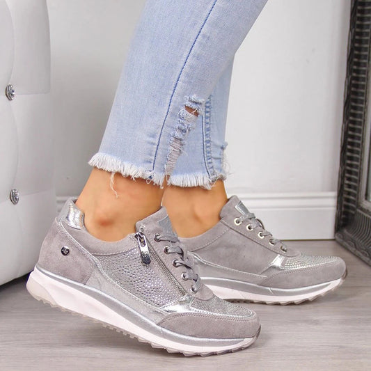 Elegante Orthopedische Sneakers Dames met Ademend Gaas en Ritsluiting | Comfortabele Casual Schoenen-1