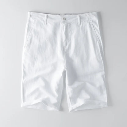 Variant image for Stijlvolle Katoen-Linnen Korte Broek Heren met Zijzakken | Ontspannen Pasvorm en Knielengte Shorts Heren-16