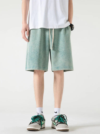 Variant image for Comfortabele Heren Korte Broek met Elastische Taille en Trekkoord | Ademend Katoenmengsel, Knielengte-4