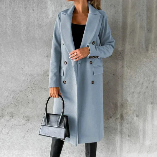 Selena | Lange Wollen Jas Dames Urban Chic 0