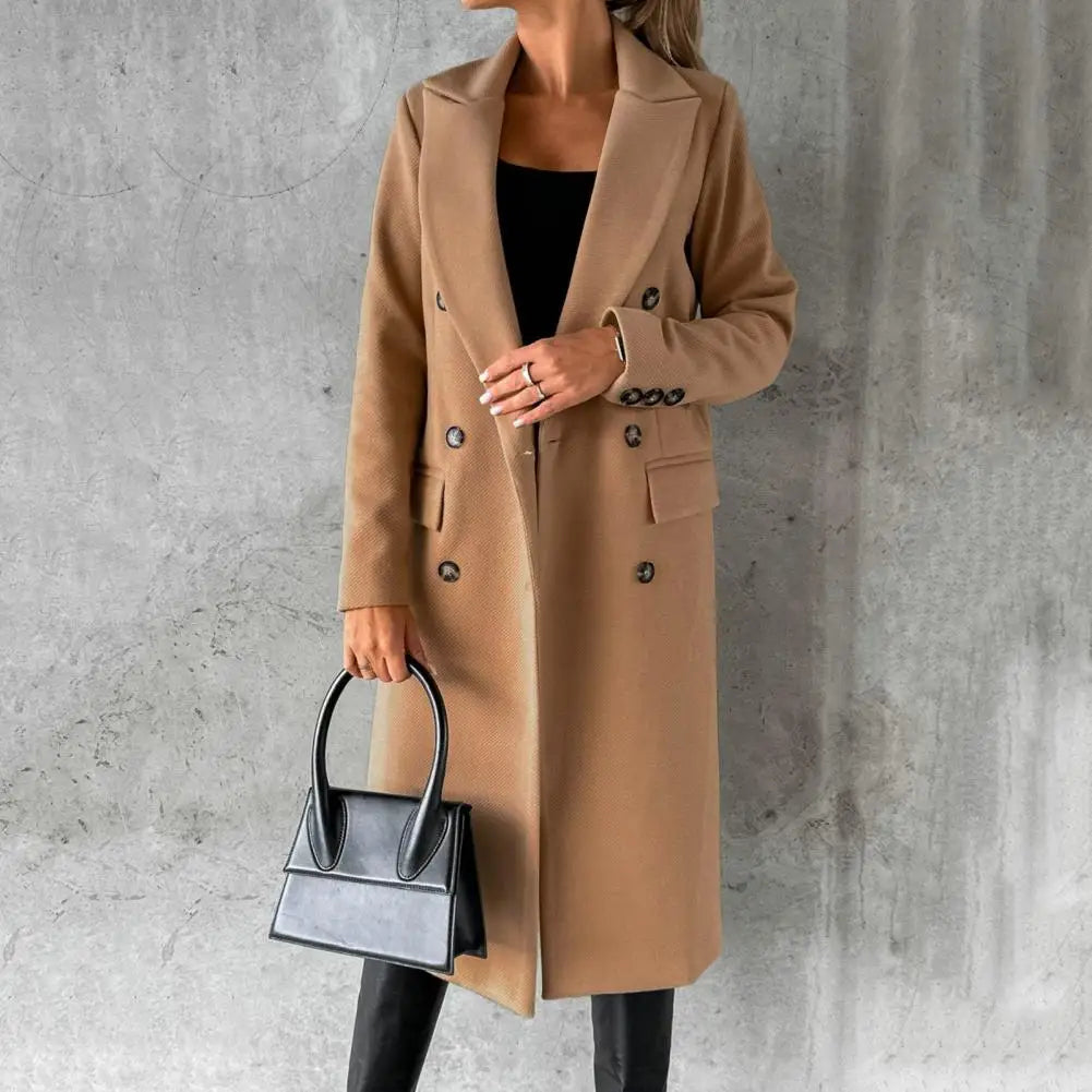 Selena | Lange Wollen Jas Dames Urban Chic 1