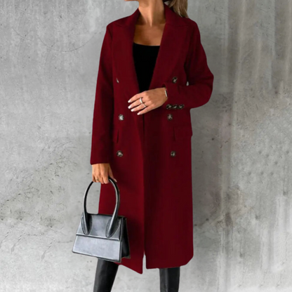 Selena | Lange Wollen Jas Dames Urban Chic 3