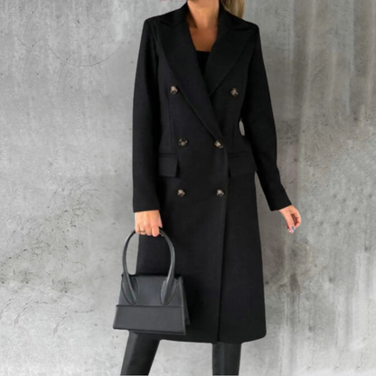 Selena | Lange Wollen Jas Dames Urban Chic 4
