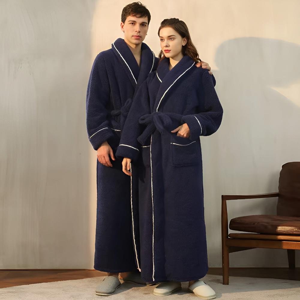 Sherpa Comfort | Uniseks Badjas van Coral Fleece Flanel 1