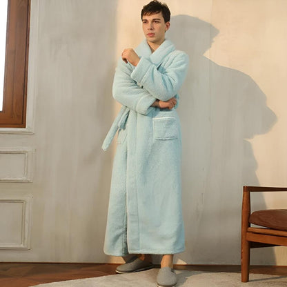 Sherpa Comfort | Uniseks Badjas van Coral Fleece Flanel 4