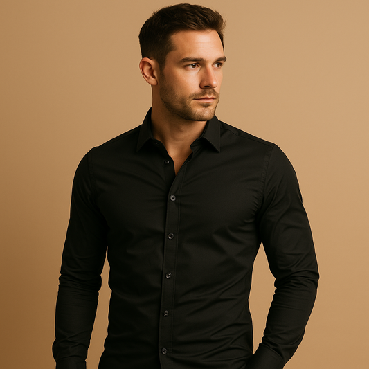 Slim Fit Overhemd met Turndown-Kraag voor Heren | Overhemden 0
