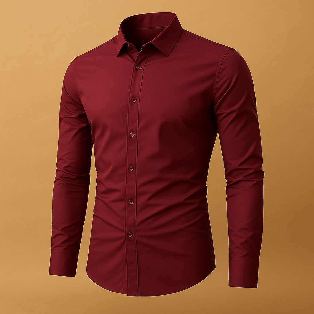 Slim Fit Overhemd met Turndown-Kraag voor Heren | Overhemden 2