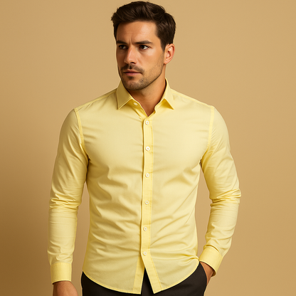 Slim Fit Overhemd met Turndown-Kraag voor Heren | Overhemden 3