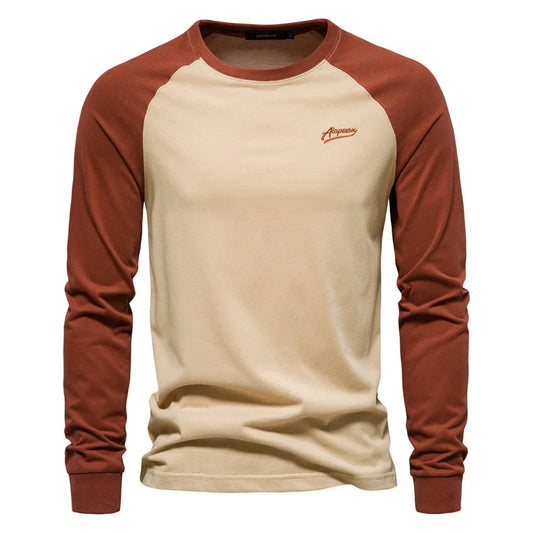 Sportieve Longsleeve | Casual T-shirt met Contrastmouwen 0