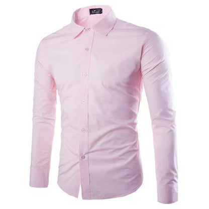 Strijkvrij Heren Overhemd | Slim Fit Lange Mouwen 11