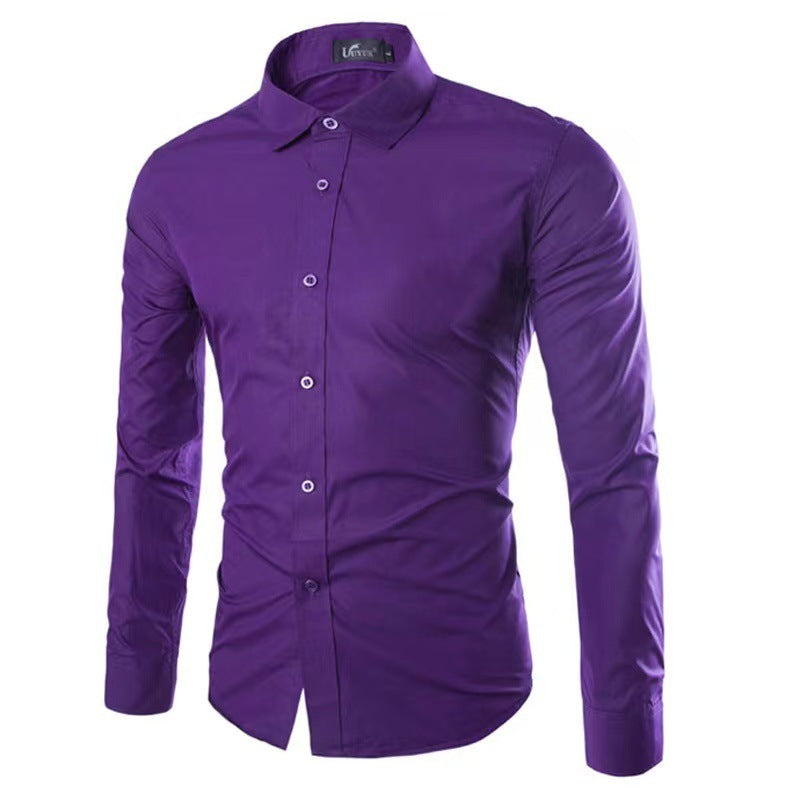 Strijkvrij Heren Overhemd | Slim Fit Lange Mouwen 14