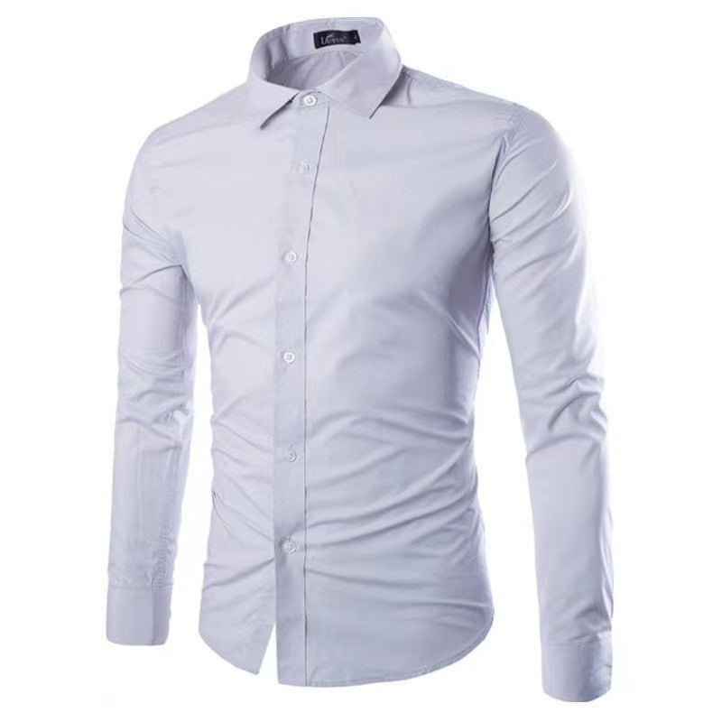 Strijkvrij Heren Overhemd | Slim Fit Lange Mouwen 17