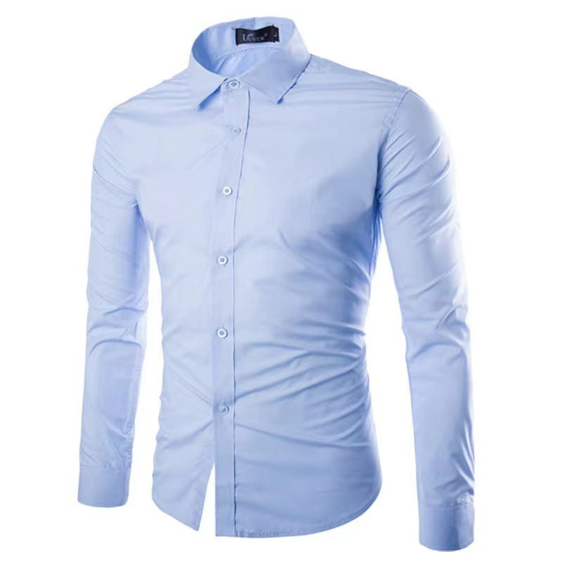 Strijkvrij Heren Overhemd | Slim Fit Lange Mouwen 2