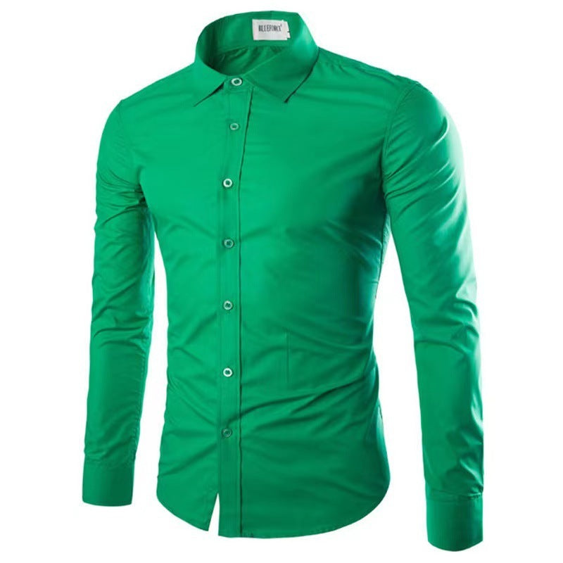 Strijkvrij Heren Overhemd | Slim Fit Lange Mouwen 8