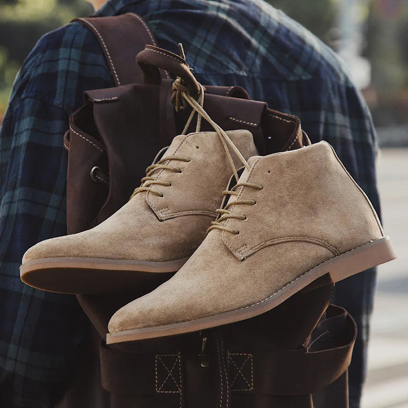 Suède Look | Heren Desert Boots Met Veters 3