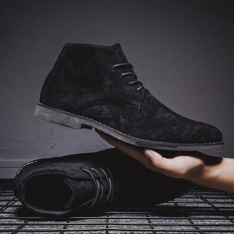 Suède Look | Heren Desert Boots Met Veters 4