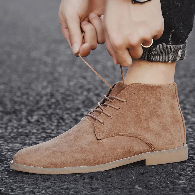 Suède Look | Heren Desert Boots Met Veters 5