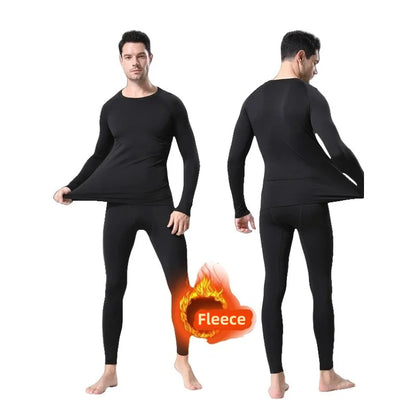 Thermisch Ondergoed Heren | Fleece Compressie Onderlaag Zwart 2