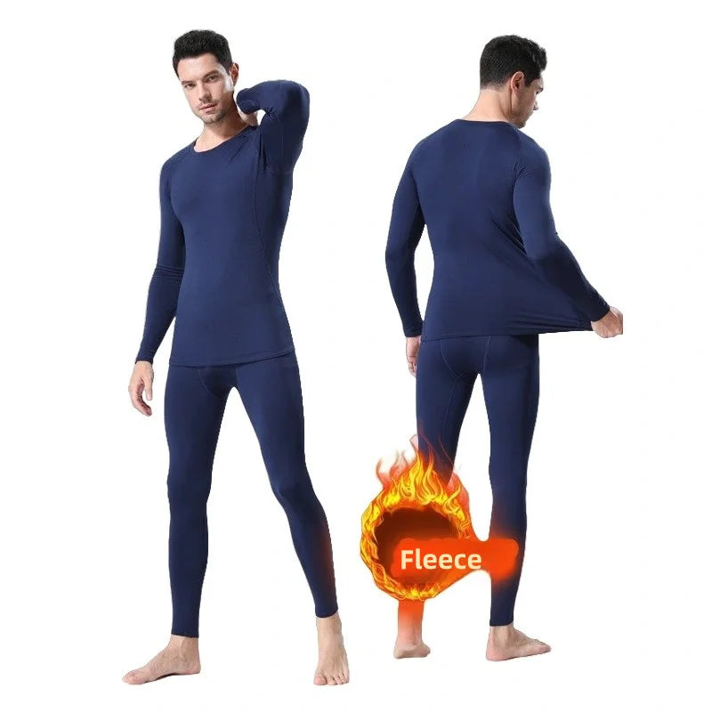 Thermisch Ondergoed Heren | Fleece Compressie Onderlaag Zwart 3