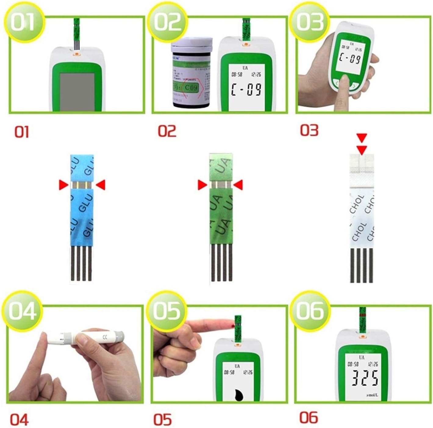 Thuis Cholesterol Testkit | Draagbare Bloedmonitor 4